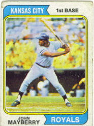 1974 Topps Baseball Cards      150     John Mayberry